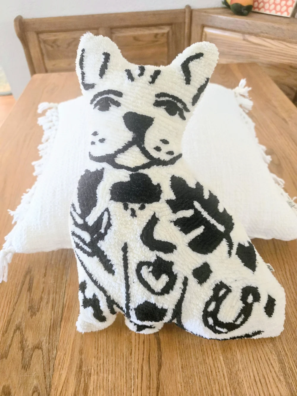 Black & White Decorative Dog Pillow